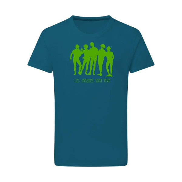 Les Jacques sont Five vert pomme -Flex vert pomme sur T-shirt SG  Petrol  2XL