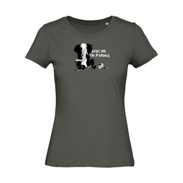 pandalephant- - t-shirt original femme Millennial Khaki