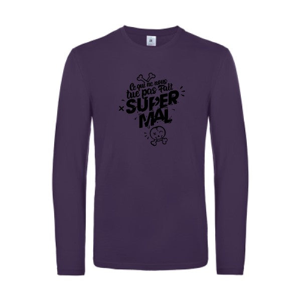 ce qui ne nous tue pas - t shirt- manches- longues- original- humour- Urban Purple impression Face