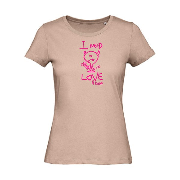 T shirt humour bio femme   femme bio|LOVER Rose Fluo 