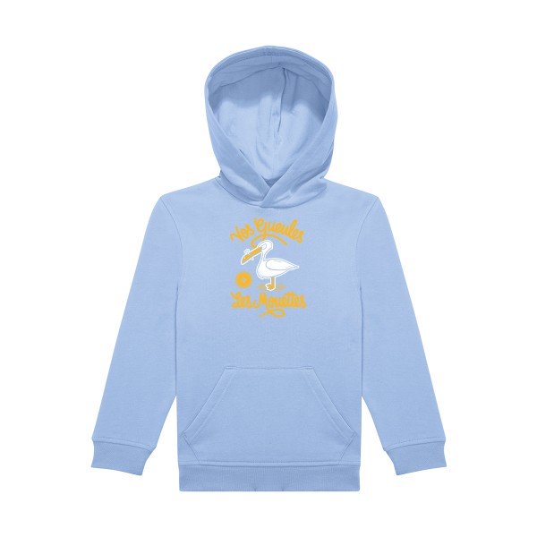 sweat capuche enfant Bleu Ciel Vos-gueules-les-mouettes