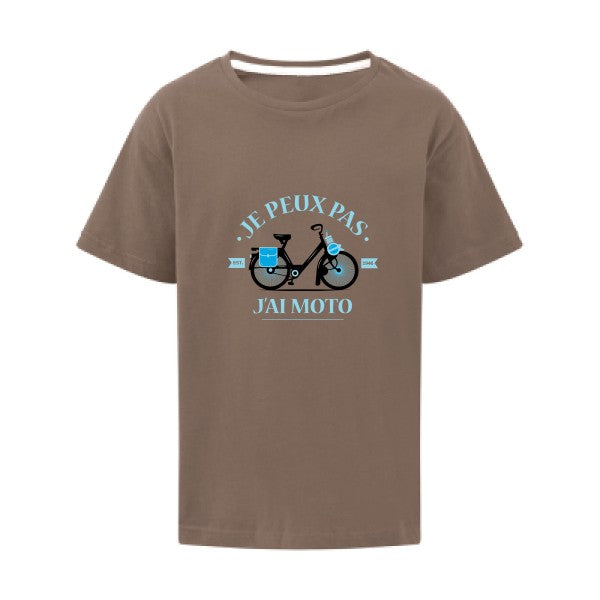 Je peux pas j'ai moto SG - Kids T-shirt enfant Deep Taupe Taille 128 (7-8/L)