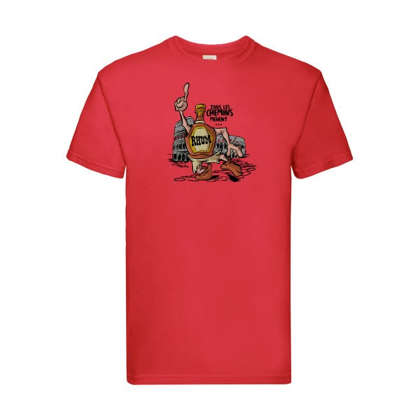 tous les chemins... Fruit of the loom 205 g/m² T-shirt/ Red