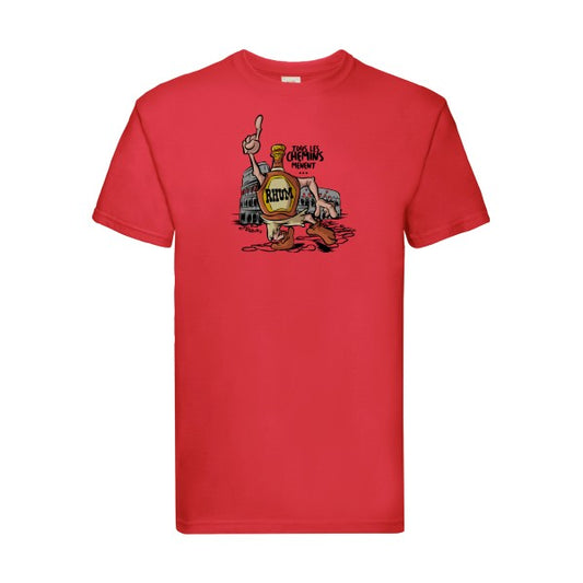 tous les chemins... Fruit of the loom 205 g/m² T-shirt/ Red