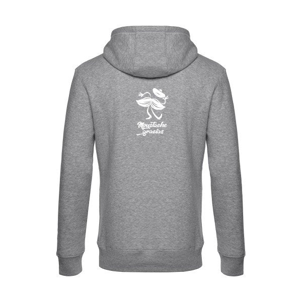 Presqu-spagnol sweat shirt original Heather Grey flex Blanc impression Dos