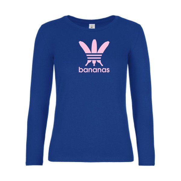 t-shirt lsl femme bananas Royal Blue flex Rose