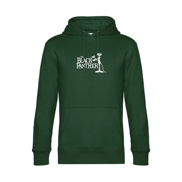 The-black-panther sweat shirt original Bottle Green flex Blanc impression Face