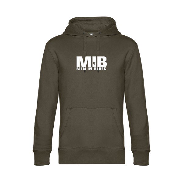 Men-in-blues sweat shirt original Khaki flex Blanc impression Face