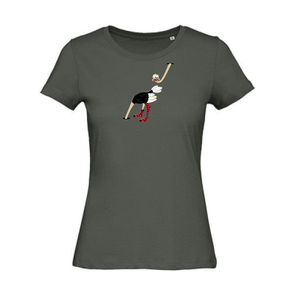 Autruche- - t-shirt original femme Millennial Khaki