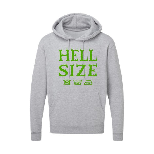 HELL SIZE |Sweat capuche imprimé|Vert pomme