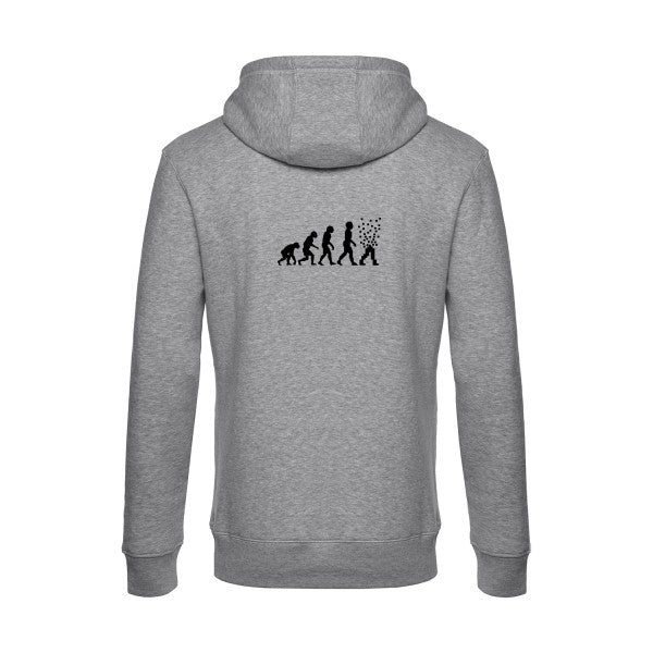 Evolution-numerique sweat shirt original Heather Grey flex Noir impression Dos