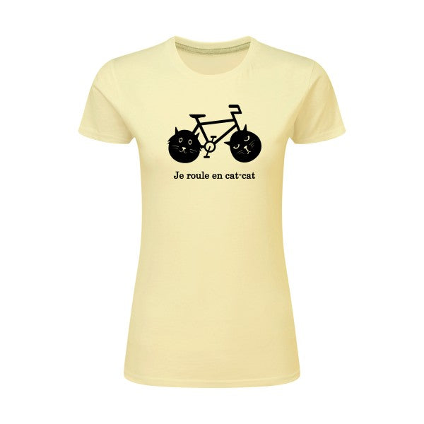 cat-cat bike | Noir |T shirt original femme|SG