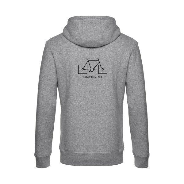 I-believe-I-can-ride sweat shirt original Heather Grey flex Noir impression Dos