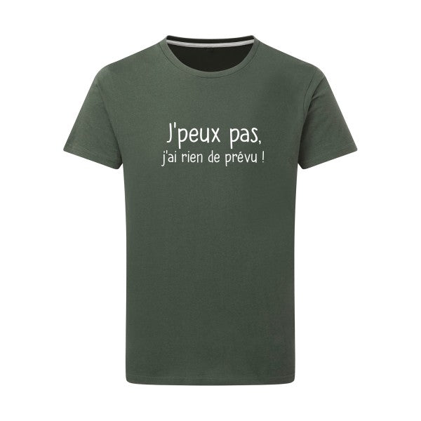 Je-peux-pas Blanc -Flex Blanc sur T-shirt SG  Thyme  2XL