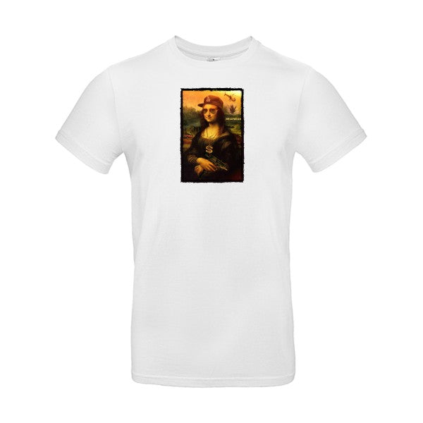 T-shirt humour original La Joconde T Shirt couleur White