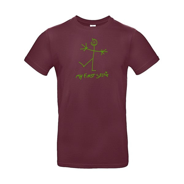 First Selfie Flex Vert pomme |E190 T-shirt|Burgundy||2XL