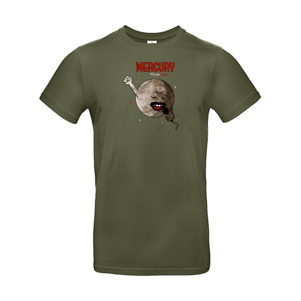 T-shirt humour original mercury T Shirt couleur Urban Khaki