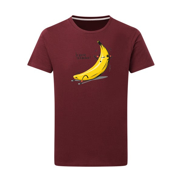 T-shirt homme Je garde la banane - T-shirt rigolo avec un message fruité Burgundy 2XL