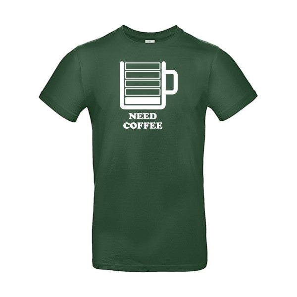 Need Coffee B&C- T-shirt E190|Bottle Green||2XL