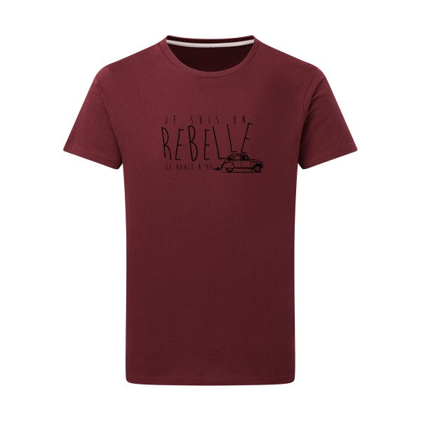 je suis un rebelle - Flex noir Tshirt original Burgundy  2XL