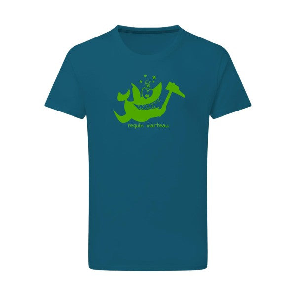 Requin marteau vert pomme -Flex vert pomme sur T-shirt SG  Petrol  2XL