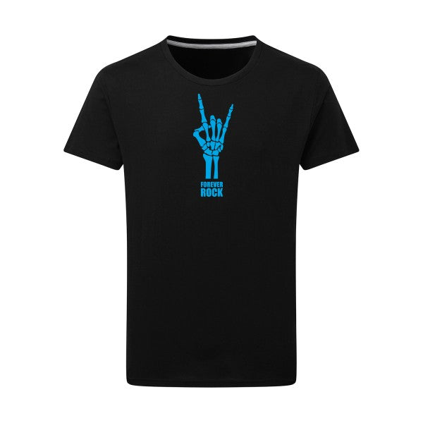 Forever Rock !!! - Flex bleu clair Tshirt original Dark Black  4XL