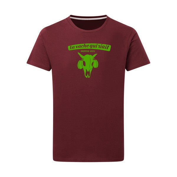 vache qui riait vert pomme -Flex vert pomme sur T-shirt SG  Burgundy  2XL