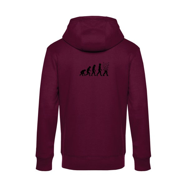 Evolution-numerique sweat shirt original Burgundy flex Noir impression Dos