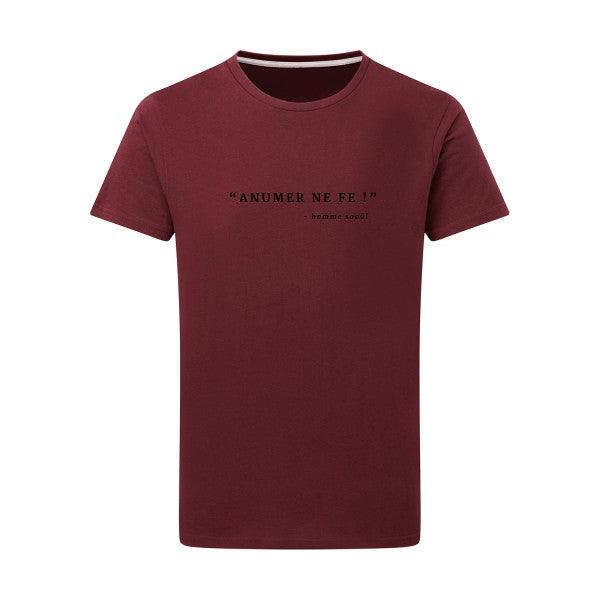 ANUMER NE FE! noir -Flex noir sur T-shirt SG  Burgundy  2XL