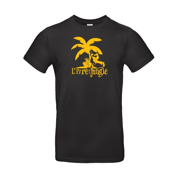 L'ivre de la jungleFlex jaune or - E190 T-shirt|Black||5XL