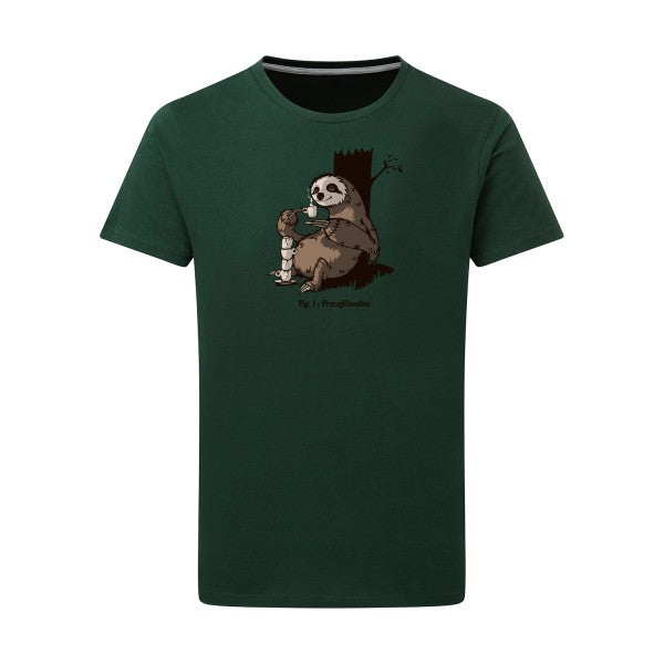 T-shirt homme Procaféination - T-shirt humoristique pour les accros au café Bottle Green L