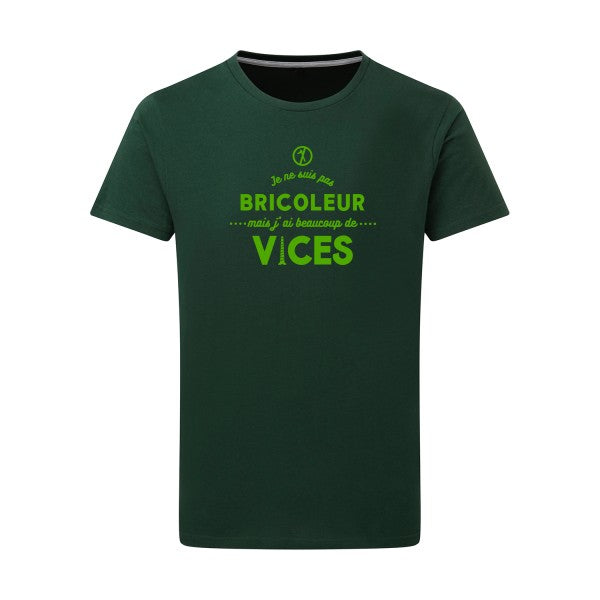 JE NE SUIS PAS BRICOLEUR vert pomme -Flex vert pomme sur T-shirt SG  Bottle Green  2XL