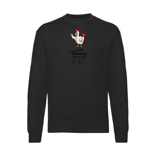 quand les poules auront des dents Fruit of the loom 280 g/m² Sweat shirt