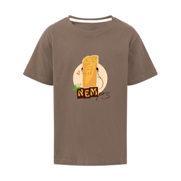 NEMp3 SG - Kids T-shirt enfant Deep Taupe Taille 128 (7-8/L)