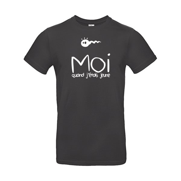 Moi, quand j'étais jeuneFlex Blanc - E190 T-shirt|Used Black||2XL