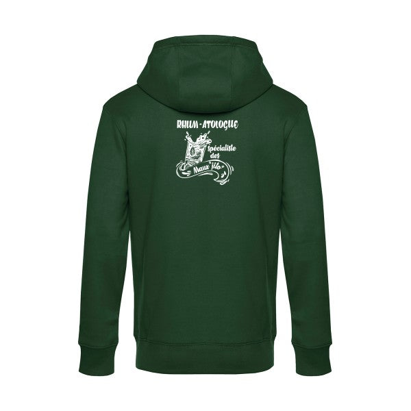 Rhum-atologue sweat shirt original Bottle Green flex Blanc impression Dos