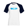 T-shirt fruit of the loom baseball  deep  couleur White/Deep Navy