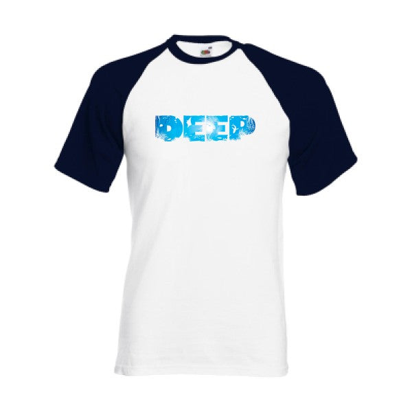 T-shirt fruit of the loom baseball  deep  couleur White/Deep Navy