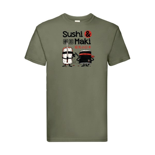 Sushi et Maki Fruit of the loom 205 g/m² T-shirt/ classic olive