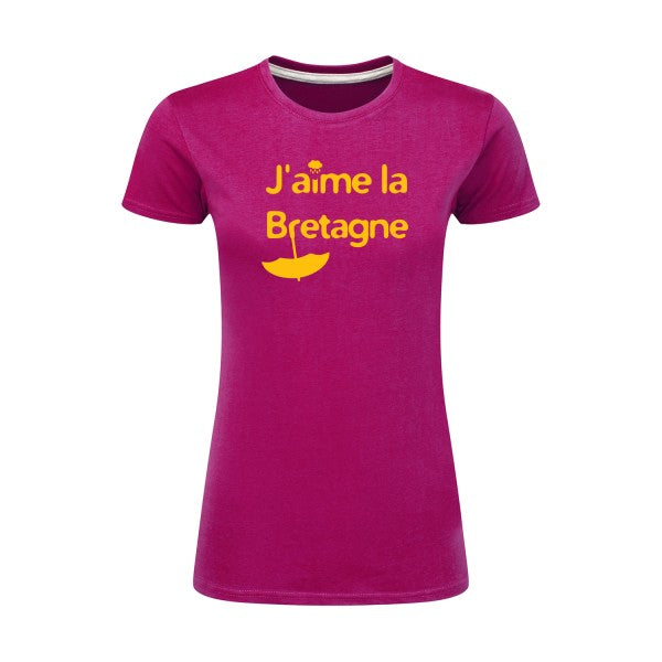 J'aime la Bretagne |jaune Or |T shirt original femme|SG