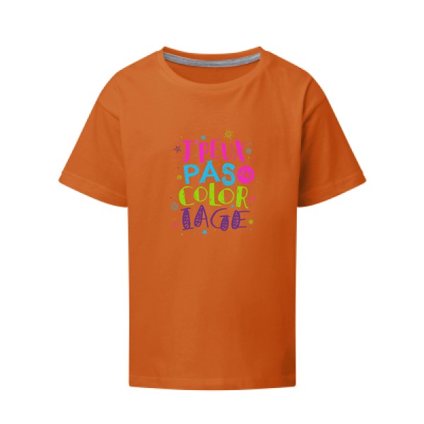 J'peux pas j'ai coloriage SG - Kids T-shirt enfant Orange Taille 152 (11-12/2XL)