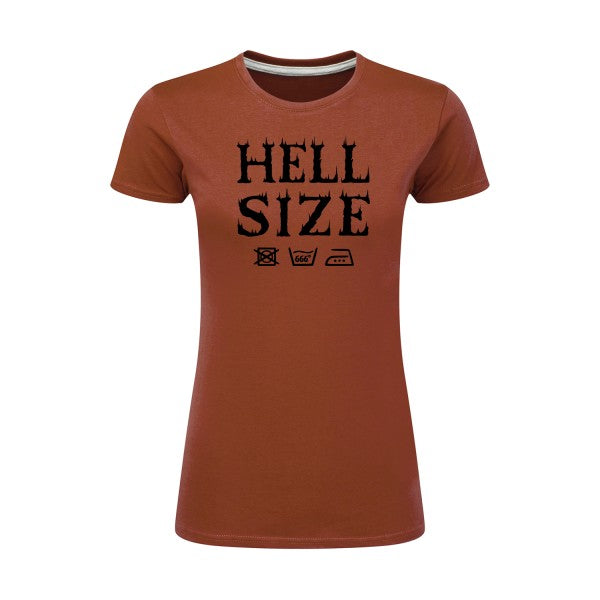 HELL SIZE ! Noir |T shirt original femme|SG