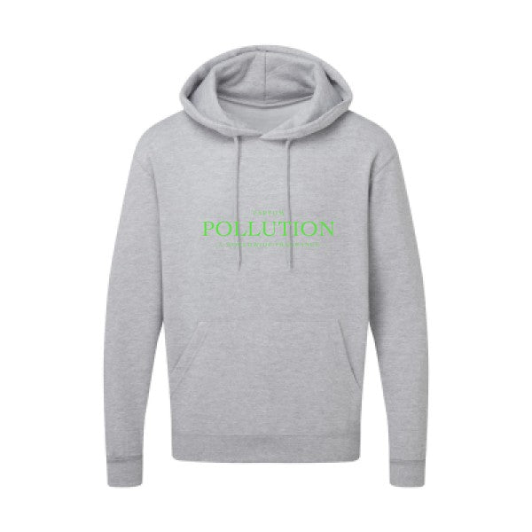 Parfum POLLUTION Vert fluo |Sweat capuche imprimé homme