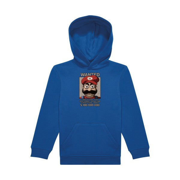 sweat capuche enfant Bleu Royal Wanted-Mario