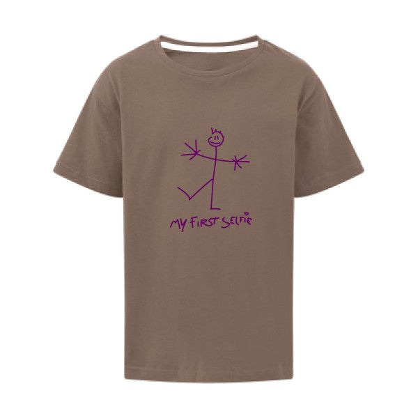 First Selfie Flex Violet SG - Kids T-shirt enfant Deep Taupe Taille 128 (7-8/L)