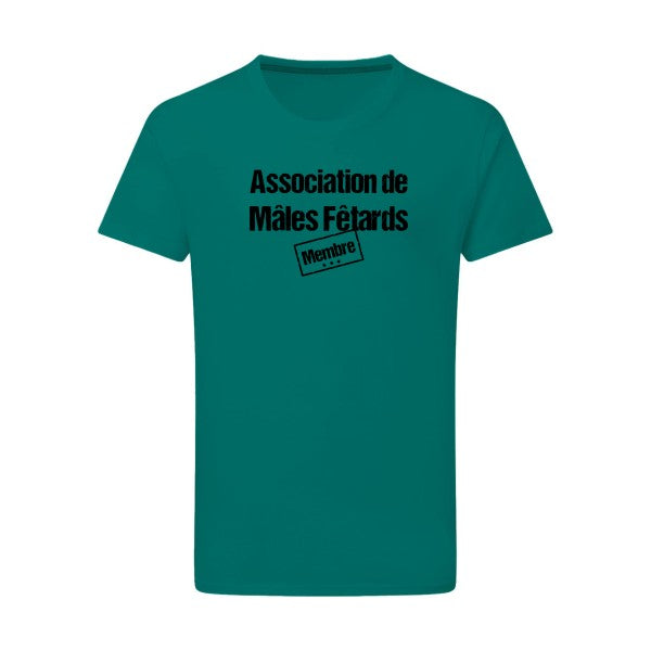 Association de Mâles Fêtards - Flex noir Tshirt original Emerald Green  2XL