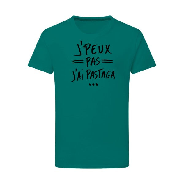 J'peux pas j'ai pastaga noir -Flex noir sur T-shirt SG  Emerald Green  2XL