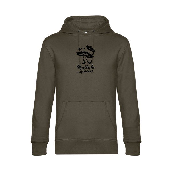 Presqu-spagnol sweat shirt original Khaki flex Noir impression Face