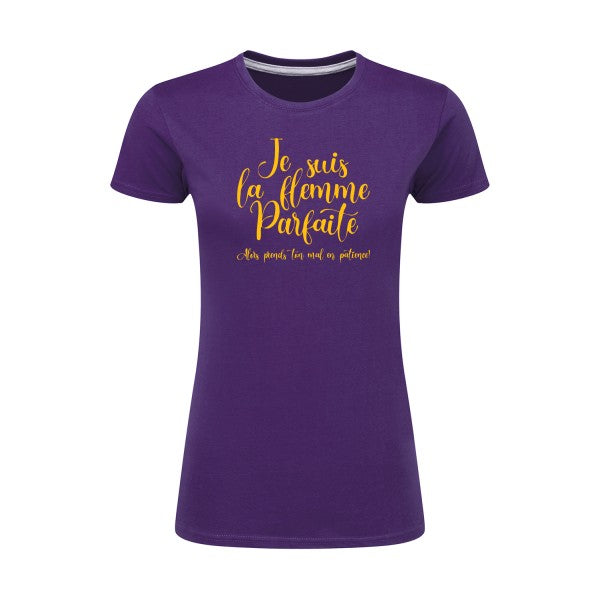 La flemme parfaite | jaune Or |T shirt original femme|SG