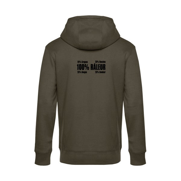 Raleur sweat shirt original Khaki flex Noir impression Dos
